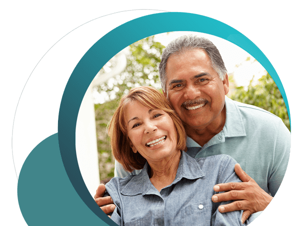 Middle Age Couple Smiling with Dental Crowns