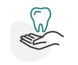 Hand Holding Knocked Out Tooth Icon